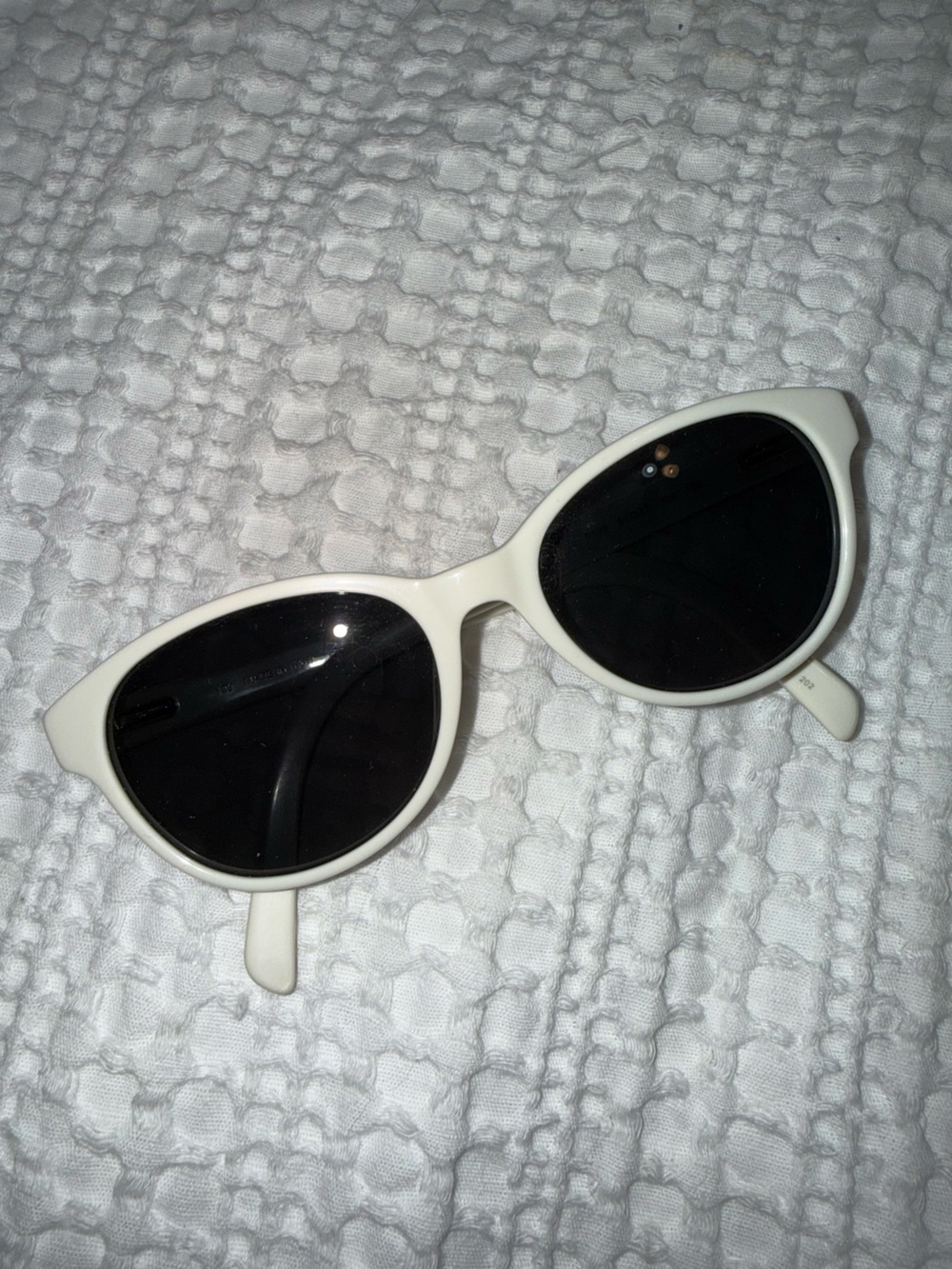 Vintage Fendi sunglasses cream white frame 1980s